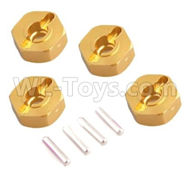 HSP 94188 spare parts-122042 102042 02100 02134-04 Upgrade Aluminum Wheel Hex Mount(4pcs)-Golden,Upgrade HSP 94188 RC Car Truck Parts,Upgrade HSP 1:10 RC Truck Spare parts Accessories,HSP 94188 Upgrade Parts